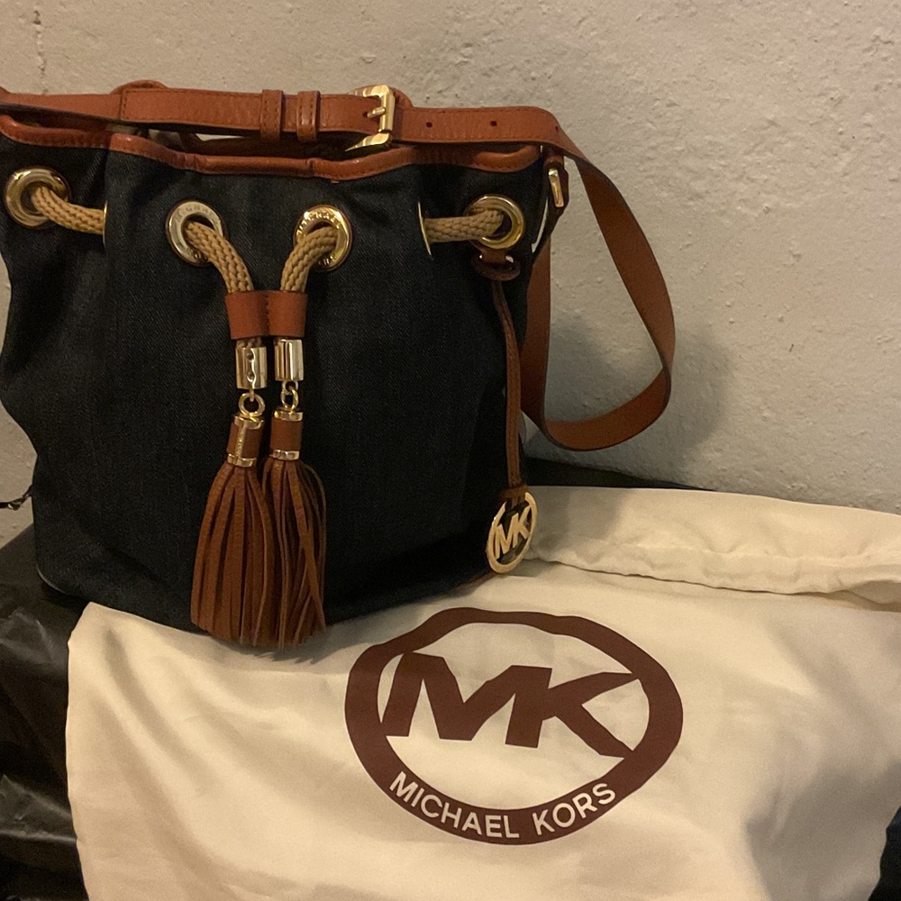 Michael by Michael Kors Denim Bucket Bag. ECU